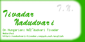 tivadar nadudvari business card